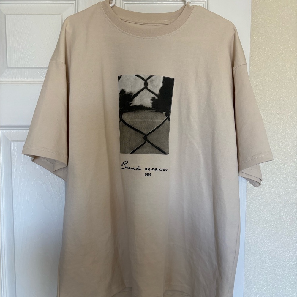 Beige Graphic T-Shirt